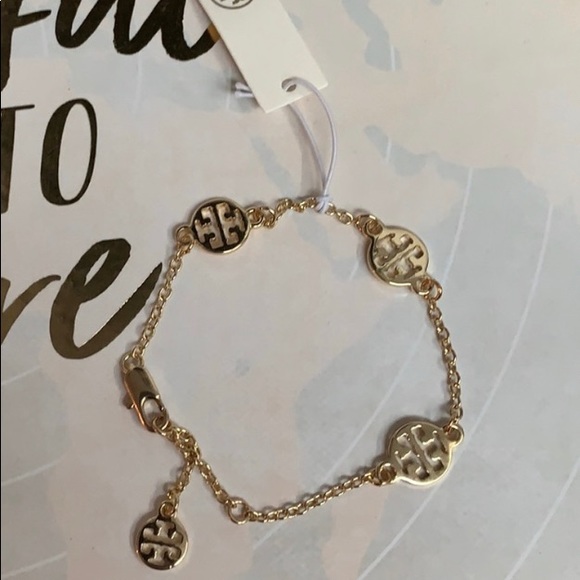 Tory Burch Jewelry - NWT Authentic Tory Burch Gold tone bracelet